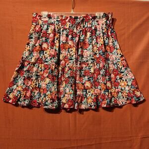 Women’s Sz 2XL Fall Floral Above Knee Skirt Girly Feminine Bloomchic
